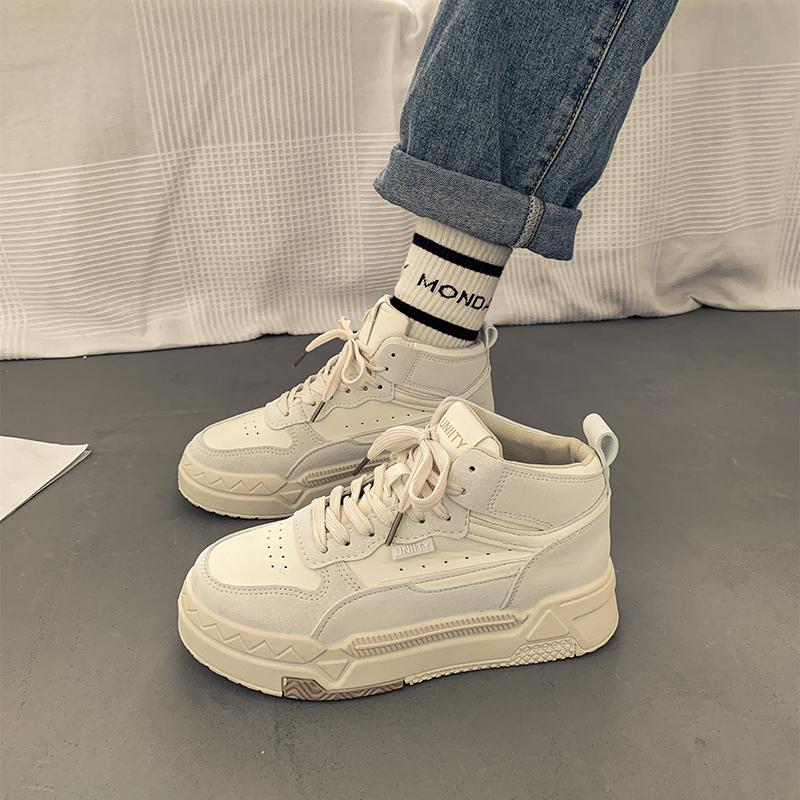 Sports Shoes Women Lace-up High-top Sneakers Skateboards Comfort Walking Flat Platform Shoes Casual Woman Vulcanized Shoes