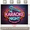 Neon "The Karaoke Night" Backdrop for Birthday & Music Parties