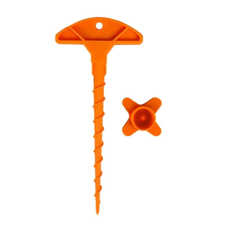 High Visibility Orange Caulk Guns Nozzle Cleaner Helical Design Plastic Construction Multi Purpose Unclogging Tool