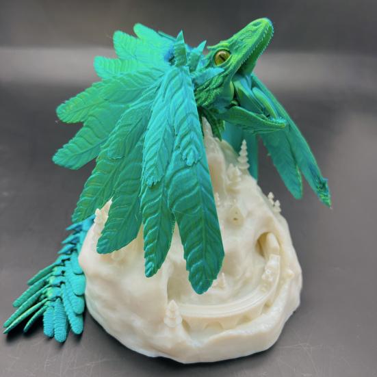 3D Printed Feathered Dragon Fidget Toy Movable Joints Flying Dragon Action Figure Articulated Dragon Figurine Model Desktop Decoration Kids Adults