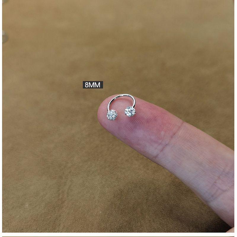 

Super Flash Screw Tightening Buckle Stud Earrings Ear Bone Stud Female 2024 New Arrival Elegance, Fashion, Simplicity Fancy Titanium Steel Earrings C- type screw buckle 8mm pair (2)