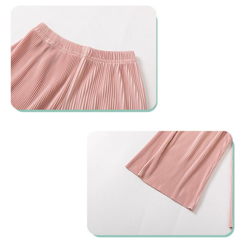 Girl's Sleeveless Top And Wide Leg Pants Set Summer Two-Piece Casual Children's Clothing Set