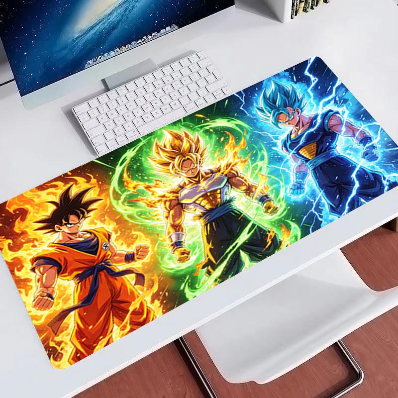 Popular DBZ Mouse Pad Large Gaming Accessories Dragon Ball Colorful Anime Table Mat Rubber Computer Mousepad Gamer Keyboard Pad
