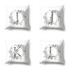 Polyester Pillowcase Simple and Fresh Xiaohua Home Furnishing 26 English Letter Printed Waist Cushion Pillowcase