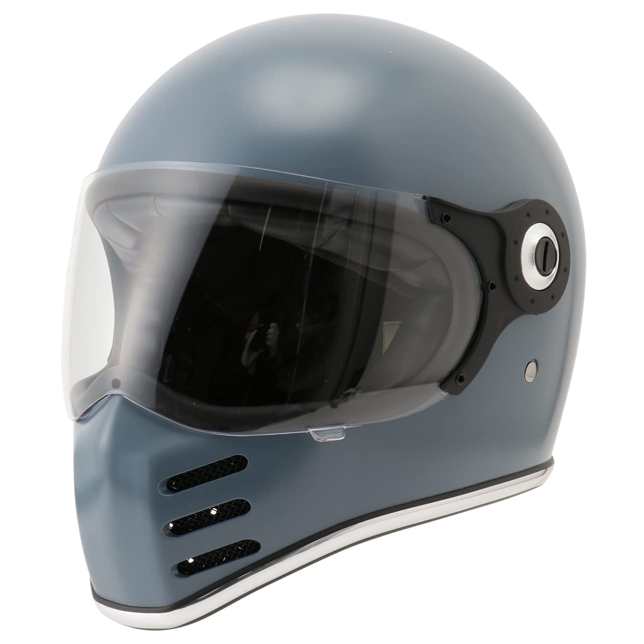 

RIDEZ X Full Face Helmet Gray L Size than Motorcycle Standard Shield Included Neo Classic Streamlined [RIDEZ] (Less 59-60cm) (Clear)