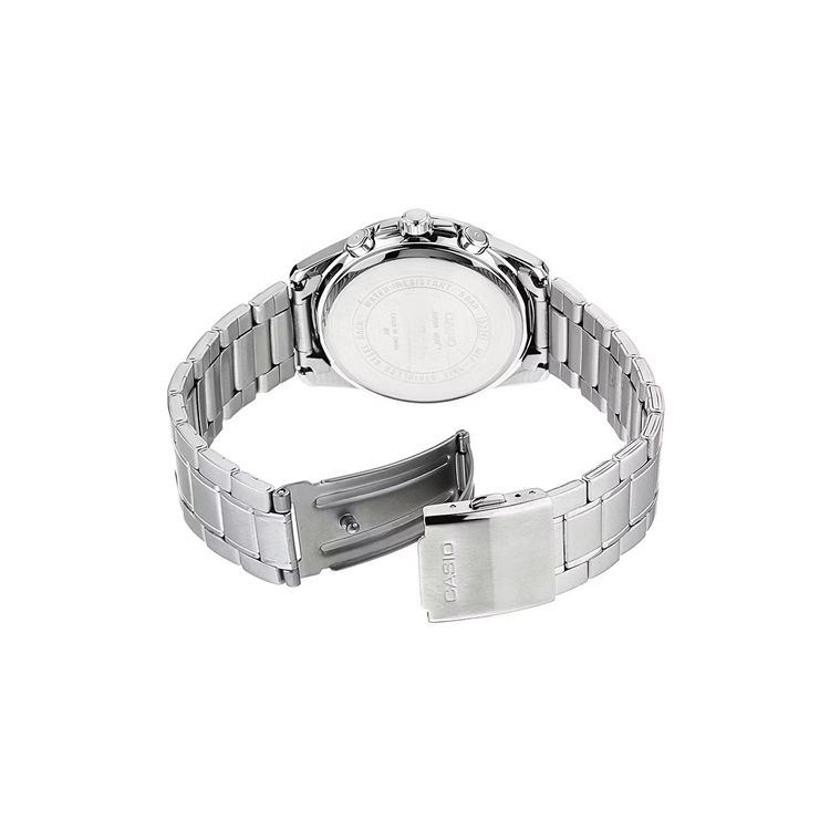 Casio Standard Series Simple Steel Band White Dial Waterproof Quartz Movement Stainless Steel Watch Men watches Silver MTP-1215A-7A