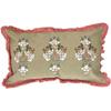 Vivienne Cushion 30x50cm Flower Embroidery Rectangular Cushion with Filling (Vivienne) [Fringe Pink] 82100CU-PK