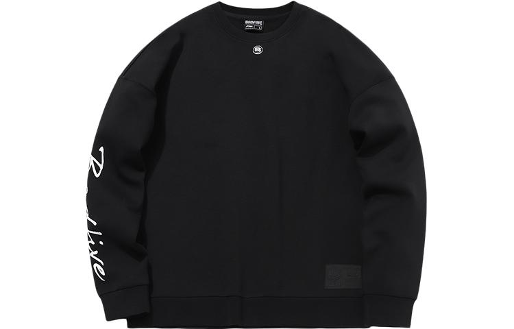 Li Ning BADFIVE Sweatshirts Men s New Standard Black Crew Neck Moderate Regular AWDQ751-4 L