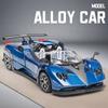 1/32 Pagani Zonda HP Barchetta Supersportwagen Legierungsauto Modell Sound und Licht Rückzug Kinder Spielzeug Sammlerstücke Geburtstagsgeschenk