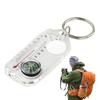 1pc Multifunction Mini Keychain Camping Compass Thermometer Outdoor Climbing Temperature Tester Survival Guiding Compass Tool