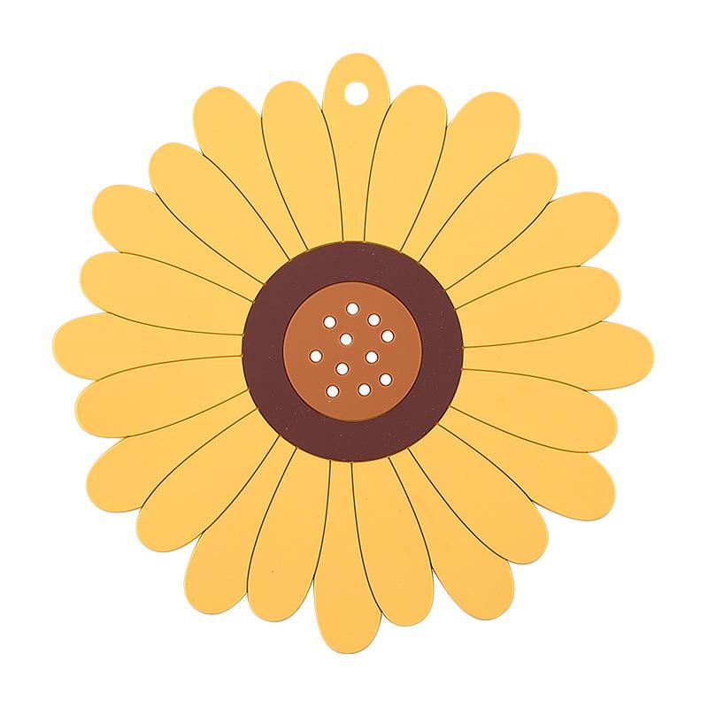 Sunflower Insulation Pad Nordic Style Thickened Dining Table Insulation Pad Heat-Resistant Bowl and Dish Mat Household Dish Mat