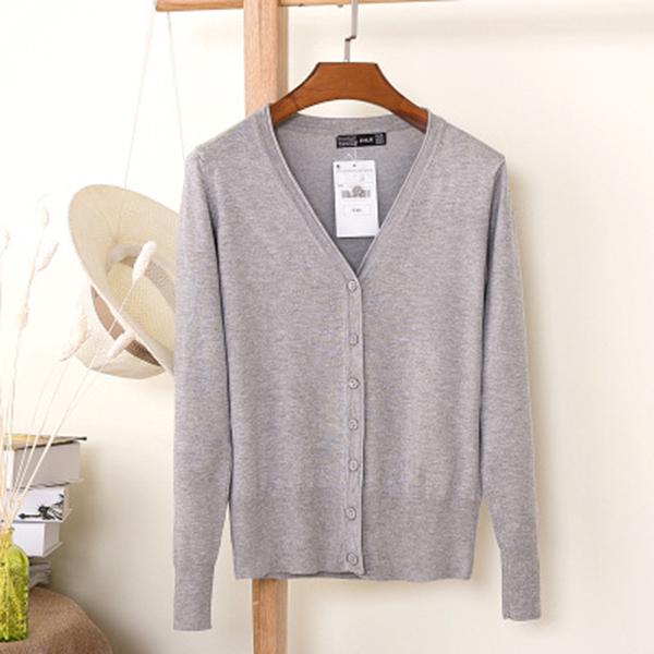 Women Spring and Autumn Casual Long Sleeve Cardigan Knitwear