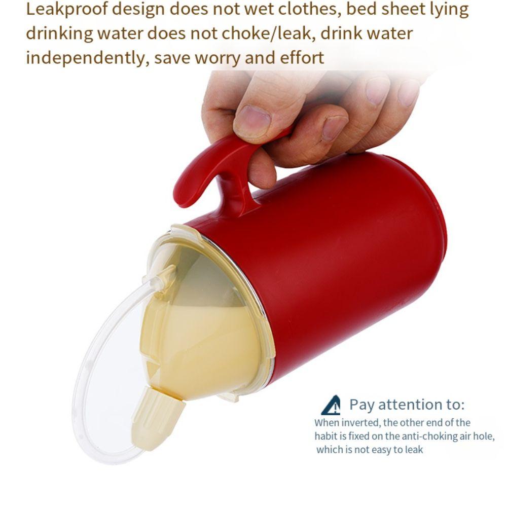 with Straw Adult Sippy Cups 400ml Feeding Cup for Patients Elderly Drinking Cups Clinical Nursing