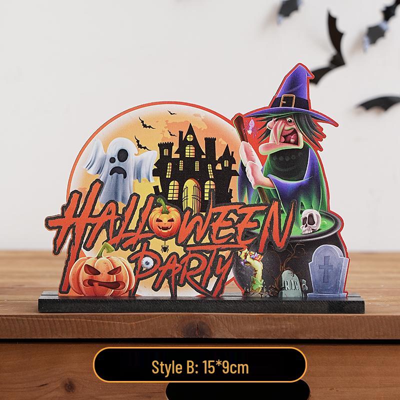 Halloween Cartoon Pumpkin Desktop Ornaments: Creative Decorations for Festive Scenes and Photo Props