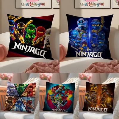 G-Game N-Ninjagos Povlak na polštář Roztočům odolný povlak na polštář Skrytý zip Hedvábný Potah na polštář na pohovku