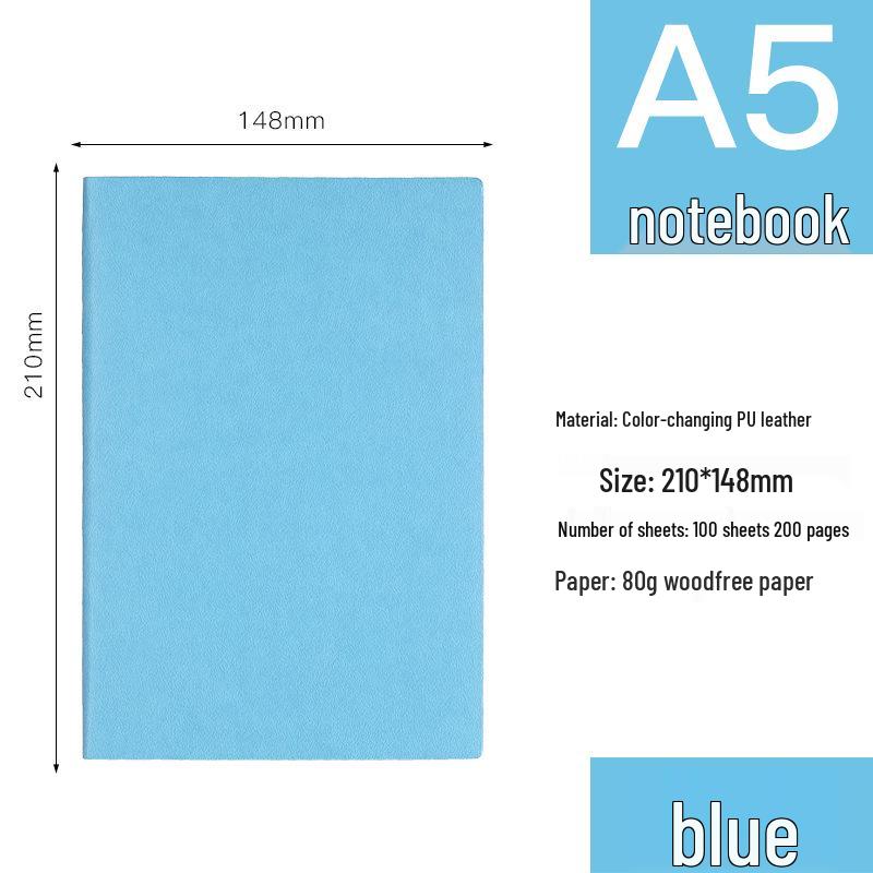 Custom Logo A5 Soft Leather Hardcover Notebook for Business Meetings
