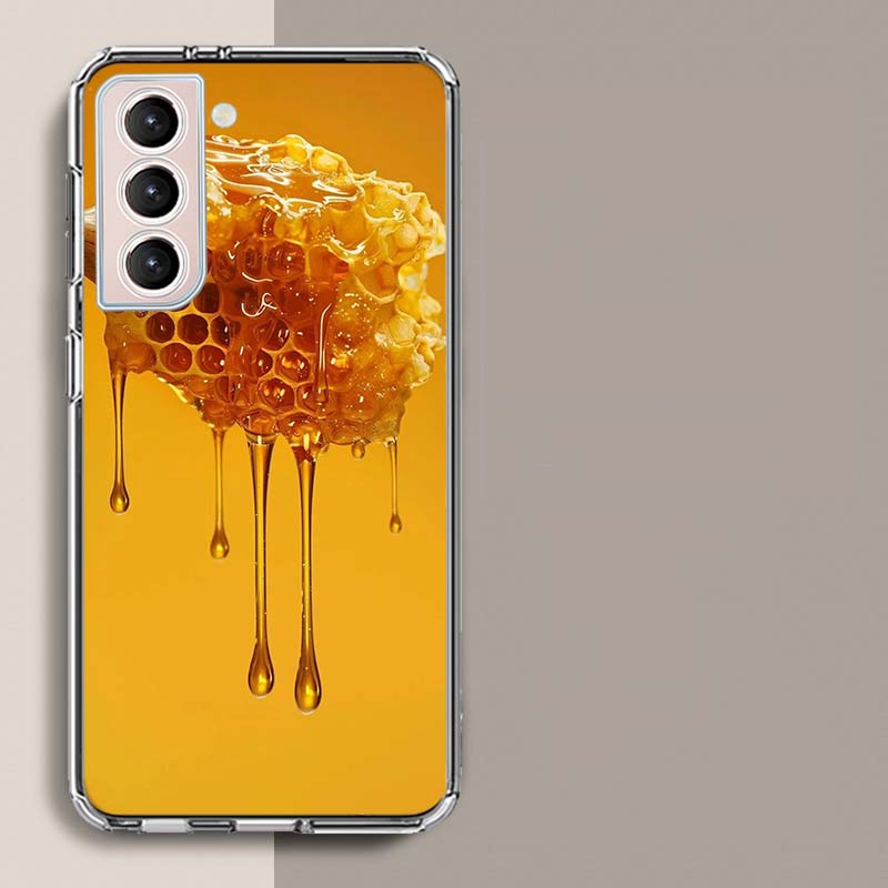 Golden Honey Dripping From Honeycomb Phone Case For Samsung A16 A26 A36 A56 A17 A15 A25 A35 A55 A14 A24 A34 A54 A04S A05S Galaxy