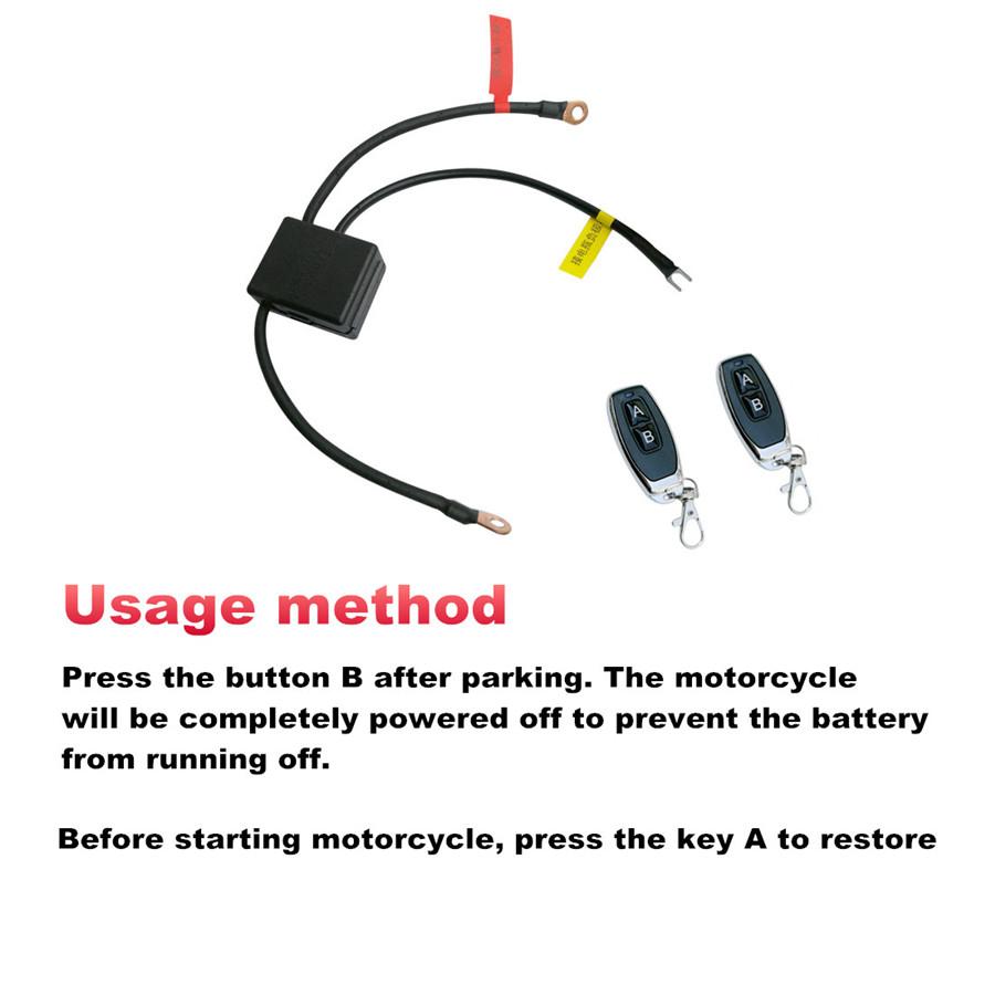 Motorcycle Battery Disconnect Cut Off Isolator Master Switches Remote Control