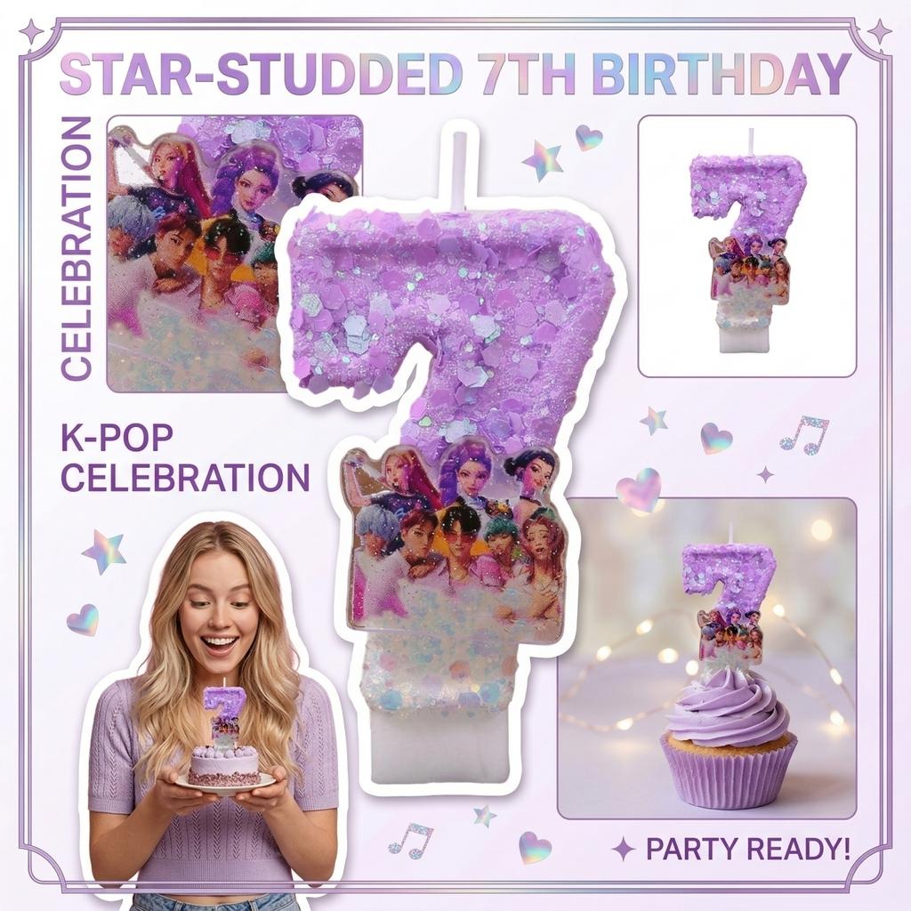 Fashion Cartoon Creative Birthday Candles Party Digital Candles