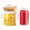 3Pcs Glass Containers 550ML Kitchen Food Storage Jar Coffee Sugar Candy Salt Spice Jars Airtight Glass Jar with Lid and Spoon