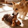 Pet toy - Cartoon animal toy for pet entertainment. Chewable plush toy for teething.