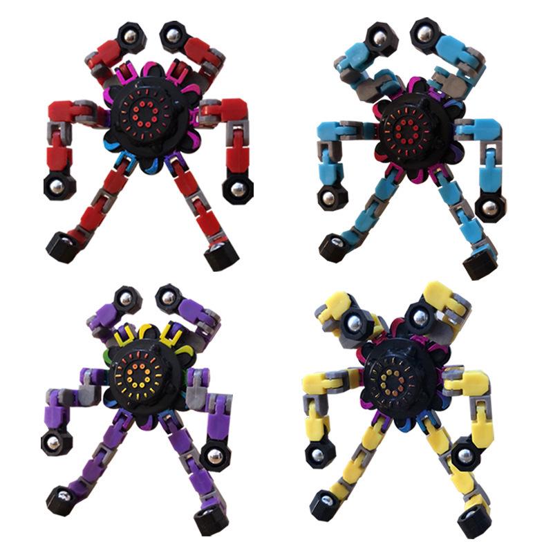 Luminous Spider Fidget Spinner for Kids - Educational Toy and Gift 13cm [Random Color]