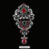 Fulok Court Brooch Femininity Metal Crystal Badge Pin Suit Coat Accessories
