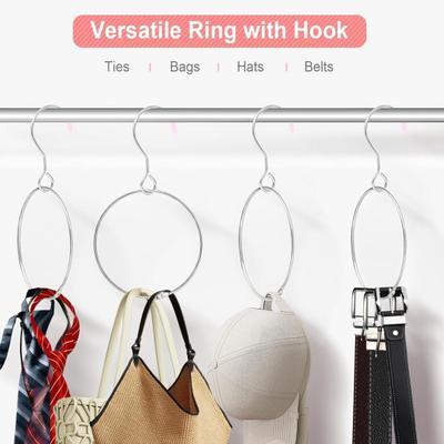 Yousheng 2Pcs Washi Tape Storage Organizers Multipurpose Easy Hanging Washi Tape Storage Ring with Large Hook Closet Organizer