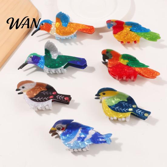Bird Shaped Clip Colorful Hair Claw Strong Hold Non Slip Parrot Sparrow Design Clips Hummingbird Shape Clamp Accessories for Women Girls Lightweight