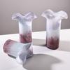 Purple Wavy Vase Wave Edge Color Gradient Flower Vase Flower Arrangement Accessories Hydroponics Terrarium Home Decoration