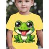 Baby Short Sleeve Spring Summer Autumn Cartoon Frog Pattern Cute Print Casual T-Shirt