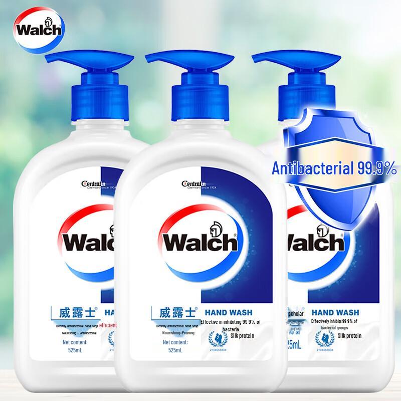 

Walch Healthy Antibacterial Hand Wash with Silk Protein (3 x 525ml)