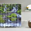 Natuur Bos Douchegordijn Waterdicht Badkamer Scherm Bomen Landschap Gordijnen Polyester Stof Huisdecoratie Badkamer Gordijnen