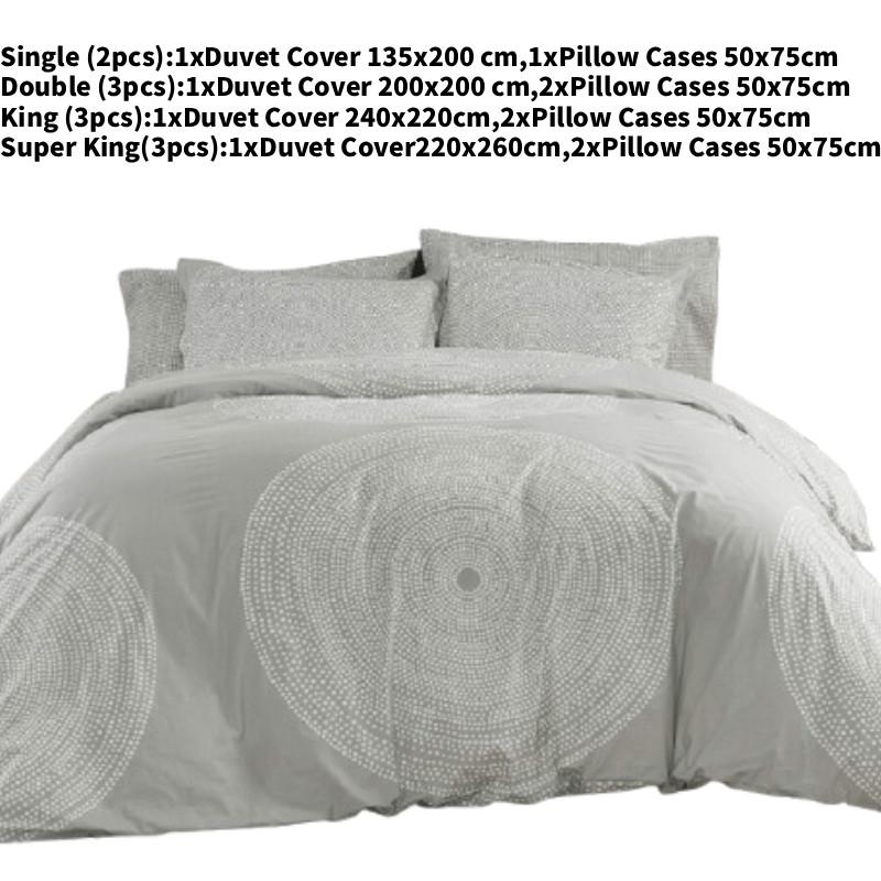 Digital Round Pattern Print Duvet Cover Pillowcase Set Bedroom Bedding Gifts
