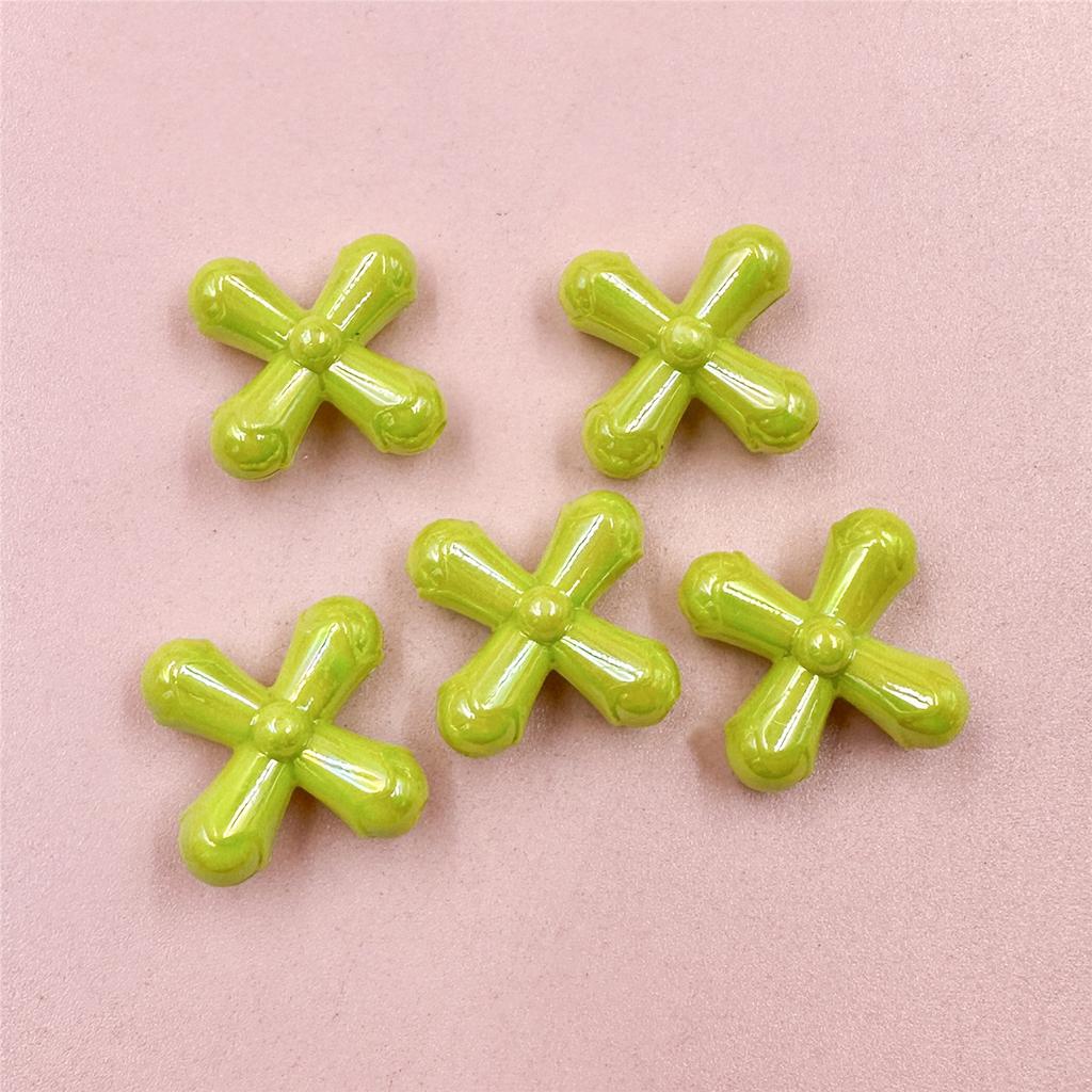 Kreuz Schmuck Anhänger 5 Stück Perlen Zubehör 24,7*24,3mm DIY Buntes Perlenzubehör Acryl
