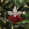 1PC luxurious velvet Christmas decoration easy to hang Christmas decoration exquisite and cute snowflake deer pendant