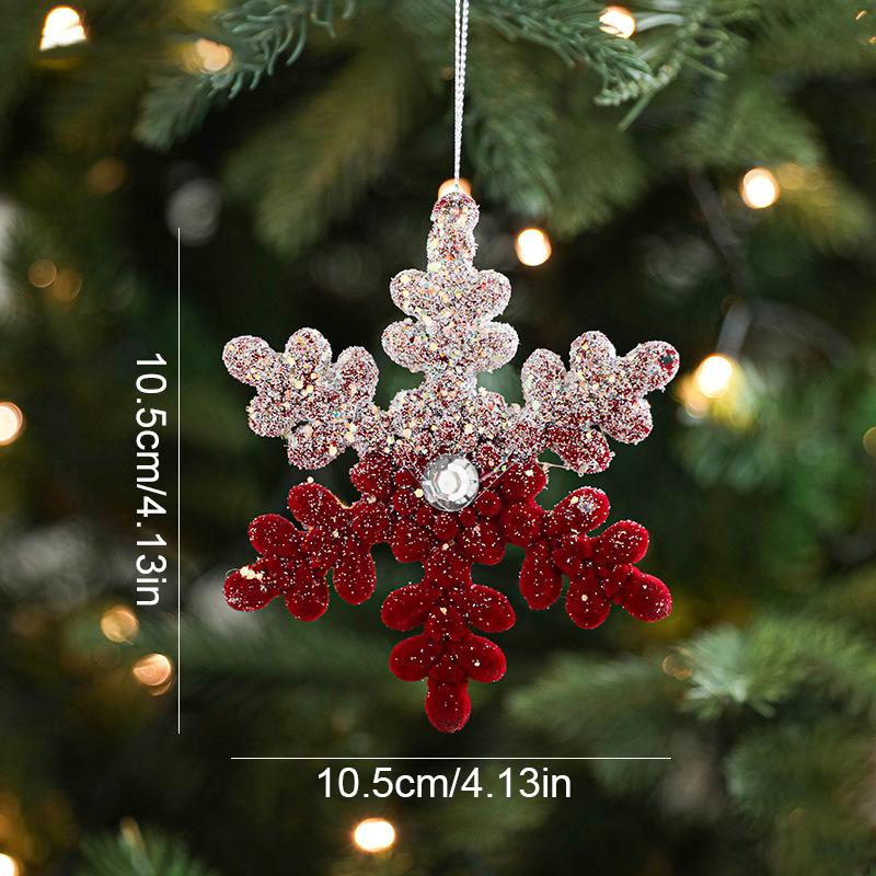 1PC luxurious velvet Christmas decoration easy to hang Christmas decoration exquisite and cute snowflake deer pendant