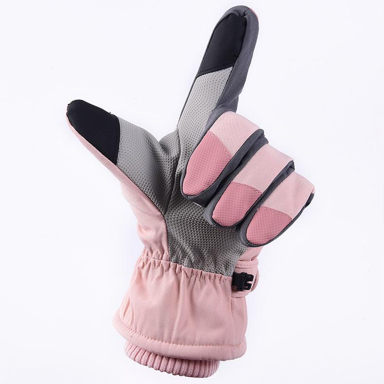 Ladies Outdoor Ski Gloves In Autumn and Winter Keep Warm Add Velvet  Splash Proof  Skid Proof and Wear Resistant Winter Cycling Can Touch The Screen.