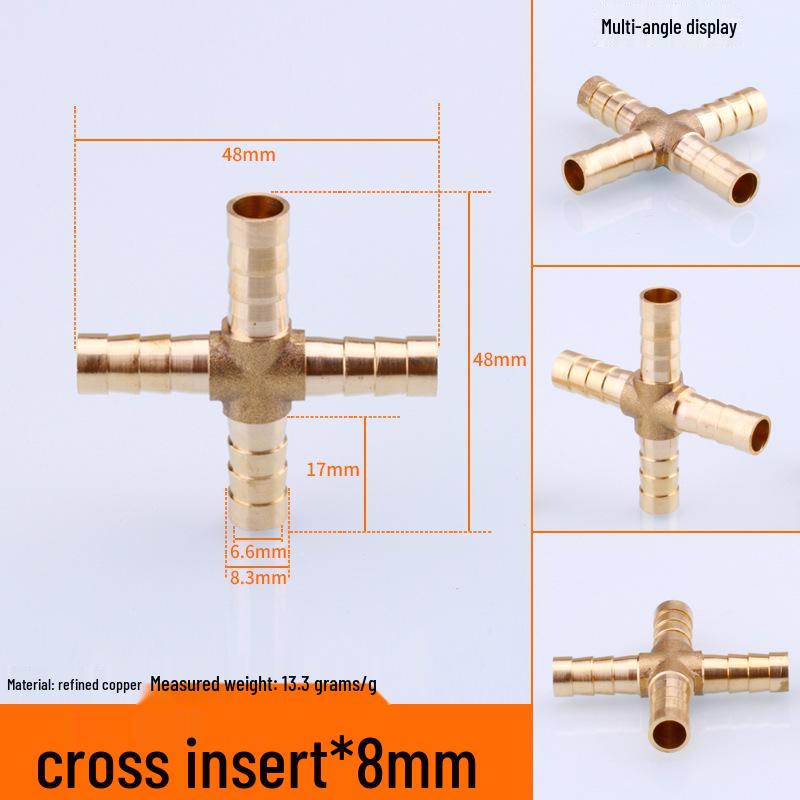 Miedziana Pagoda Trójnik Typu Y Dysza do Rury Gazu Ziemnego, Zielona Głowica, Dostępna w Rozmiarach 6/8/10/12.