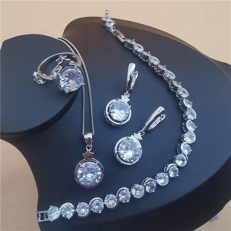 

Комплект из четырех украшений в форме звезды, круглые украшения из кристаллов танзанита в европейском и американском стиле Ring size 8