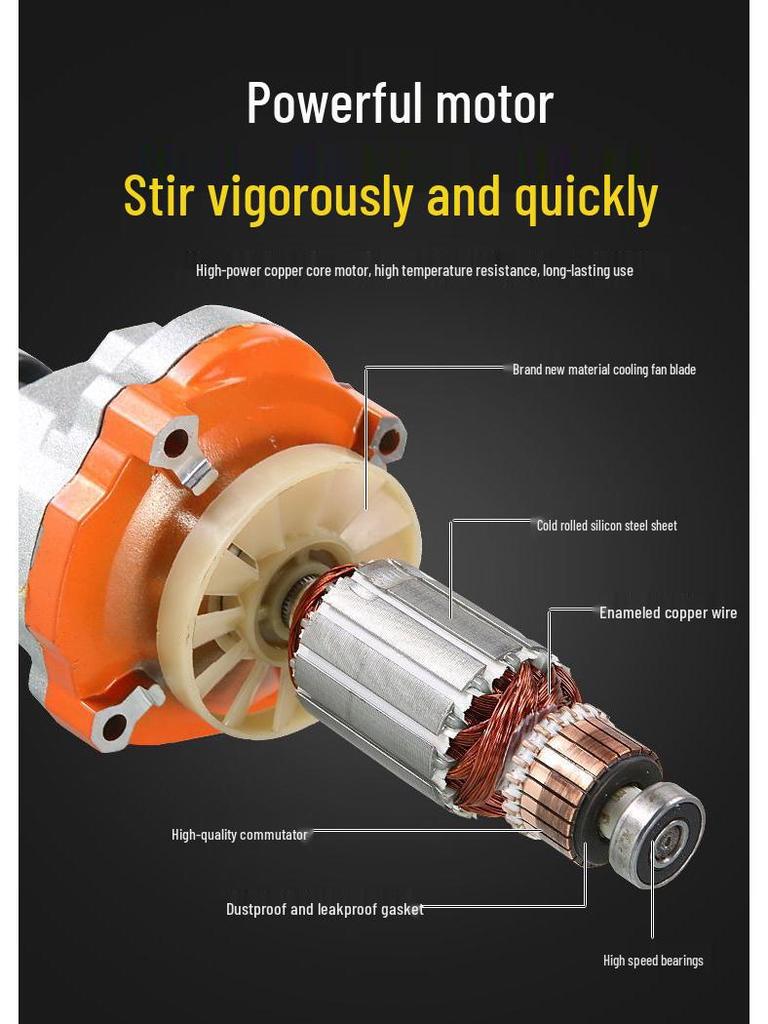 16-Speed Variable Forward/Reverse Handheld Mixer Drill for Cement & Putty