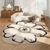 Irregular Bedside Plush Floor Mat French Retro Rugs for Bedroom Large Area Living Room Decoration Carpet Flower Shaped Study Rug