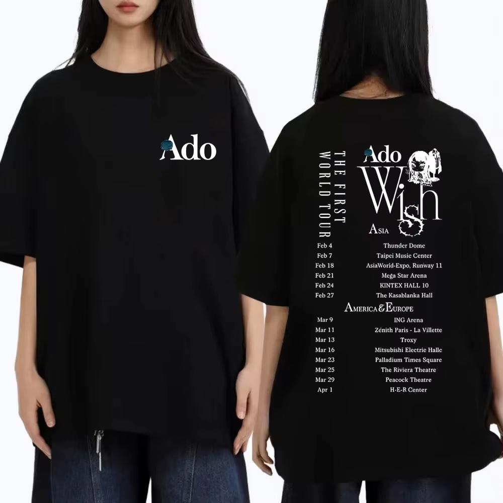 

Hot Sale Ado World Tour 2026 Hibana T-shirt Men Women Fashion Oversized T Shirts Men s Casual Cotton Vintage Short Sleeve Tsh... 5XL різнокольоровий