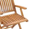Chaise de jardin - MAISON EXCLUSIVE - Lot de 6 - Teck massif - Pliantes - Coussins inclus