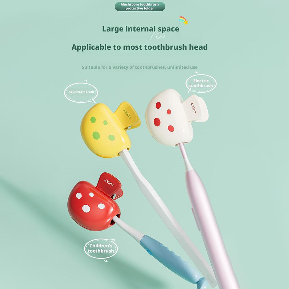 1/3PCS Cute Mushroom Toothbrush Head Cover Toothbrush Holder For Bathroom Toothbrush Cap Travel Brush Pod Clip Storage Organizer