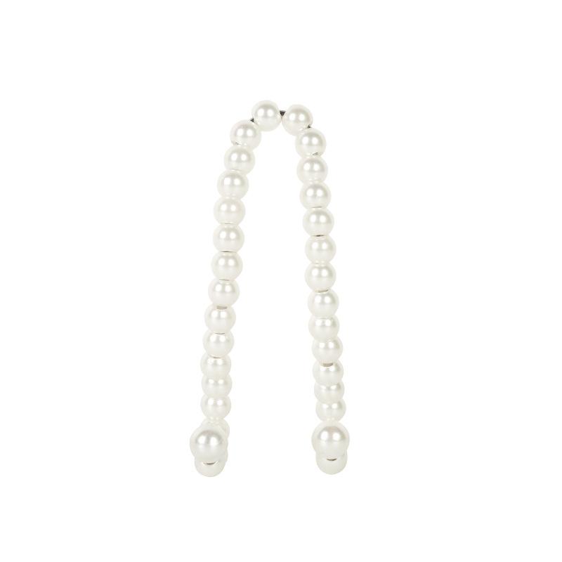 Car Rear Seat Hook White Pearl Hanger Car Hook Half Open Design Auto Hook Stainless Steel Car Seat Headrest Hooks Car Accessorie
