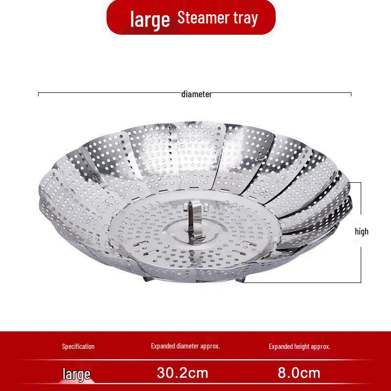 Stainless Steel Expandable Steamer Basket for Buns and Xiaolongbao