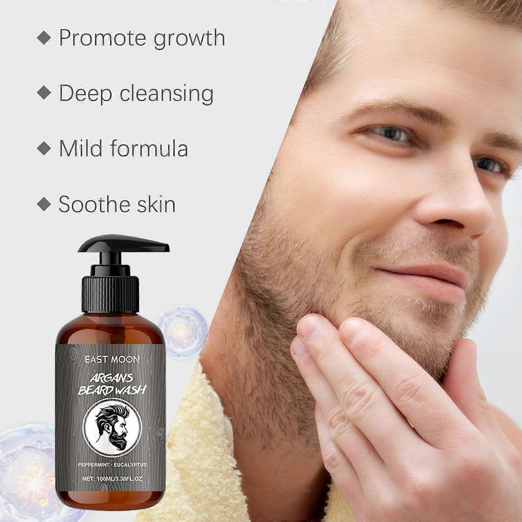 Revitalize Your Beard with Gentle Eucalyptus & Argan Oil Beard Care, Moisturizing & Softening ,100ml