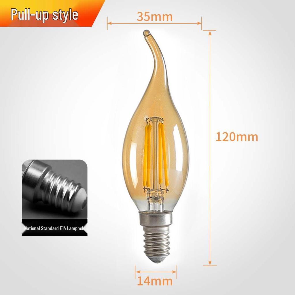 LED Retro Edison Filament Bulb E14 Screw Base Warm White