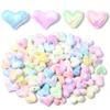 10pcs Acrylic Heart Beads Shiny Love Heart Loose Spacer Beads For Jewelry Making DIY Bracelets Necklace Earrings Phone Key Chain